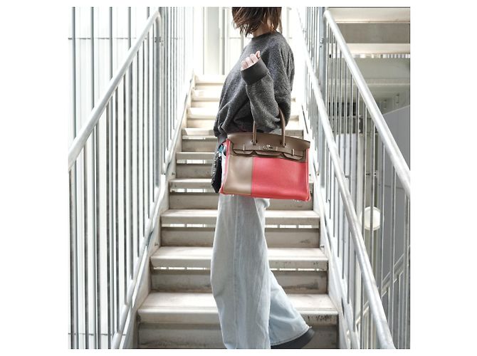 Hermès Borsa Hermes Birkin 30 Casaque in Rosa - vista 13