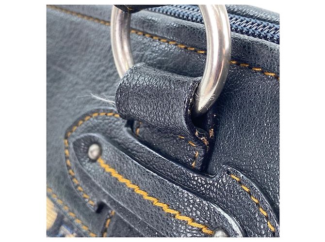 Borsa Tote Christian Dior Trotter Blu navy - vista 12