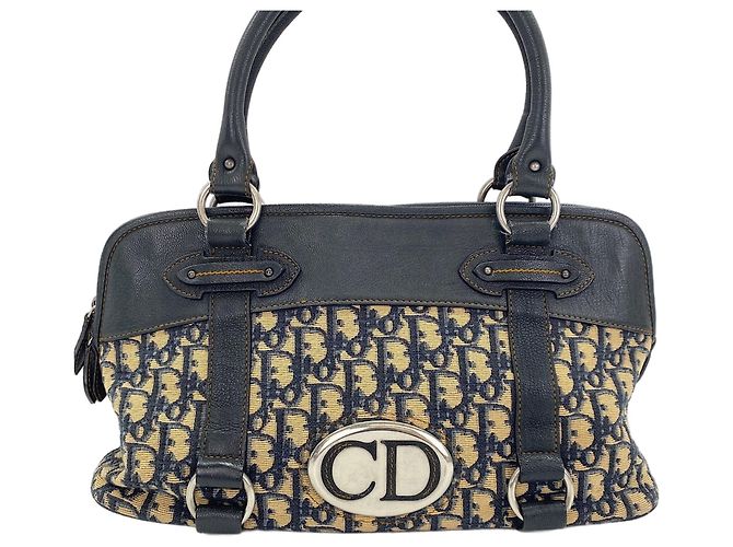 Borsa Tote Christian Dior Trotter Blu navy - vista 2