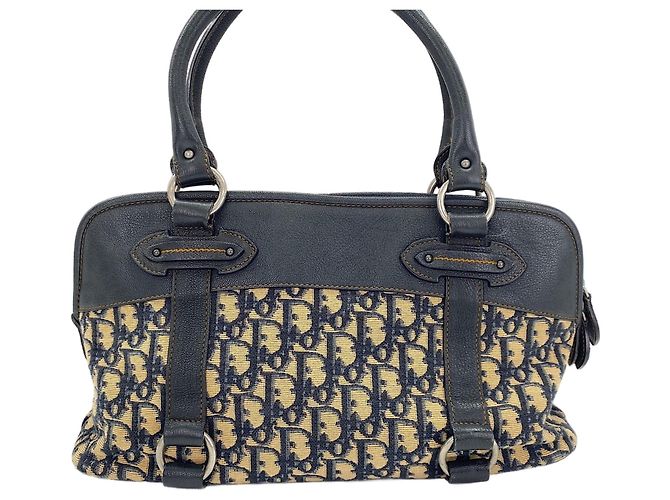 Borsa Tote Christian Dior Trotter Blu navy - vista 3