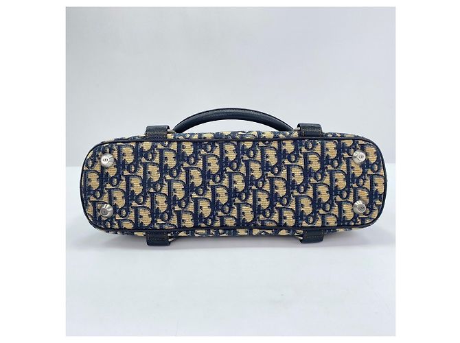 Borsa Tote Christian Dior Trotter Blu navy - vista 7