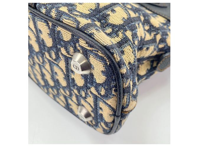 Borsa Tote Christian Dior Trotter Blu navy - vista 8