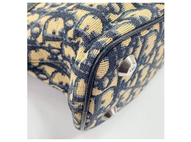 Borsa Tote Christian Dior Trotter Blu navy - vista 9