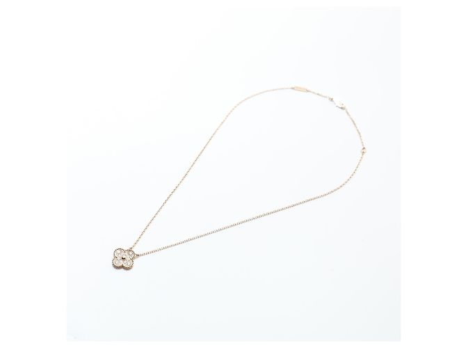 Collana Alhambra in oro rosa e diamanti Au750 Van Cleef & Arpels - vista 3