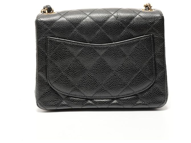Borsa a tracolla Chanel Caviar Skin Mini Matelassé Nero - vista 2