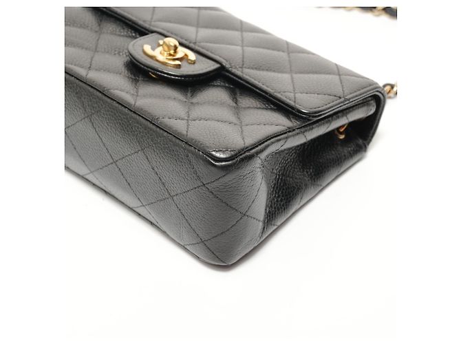 Borsa a tracolla Chanel Caviar Skin Mini Matelassé Nero - vista 6