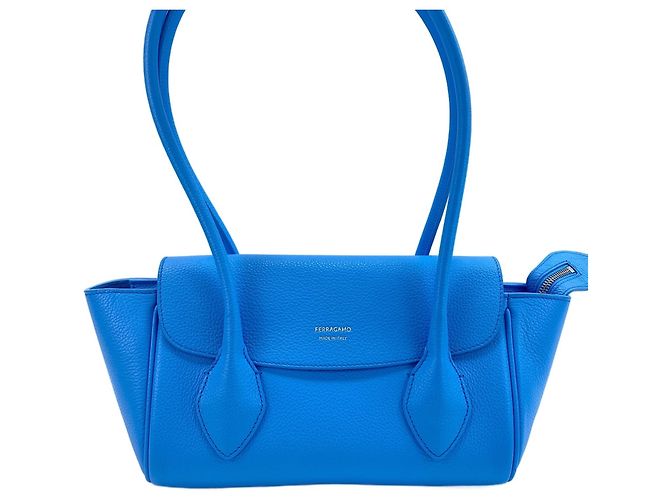 Borsa Salvatore Ferragamo East West - Blu - vista 2