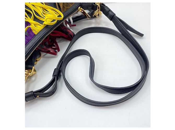 Borsa a tracolla con frange Emmanuel Yves Saint Laurent Multicolore - vista 11