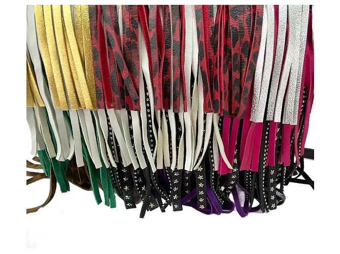 Borsa a tracolla con frange Emmanuel Yves Saint Laurent Multicolore - vista 4