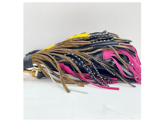 Borsa a tracolla con frange Emmanuel Yves Saint Laurent Multicolore - vista 5