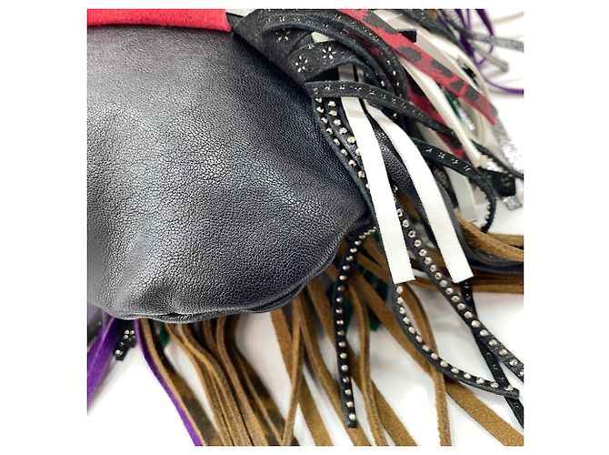 Borsa a tracolla con frange Emmanuel Yves Saint Laurent Multicolore - vista 8