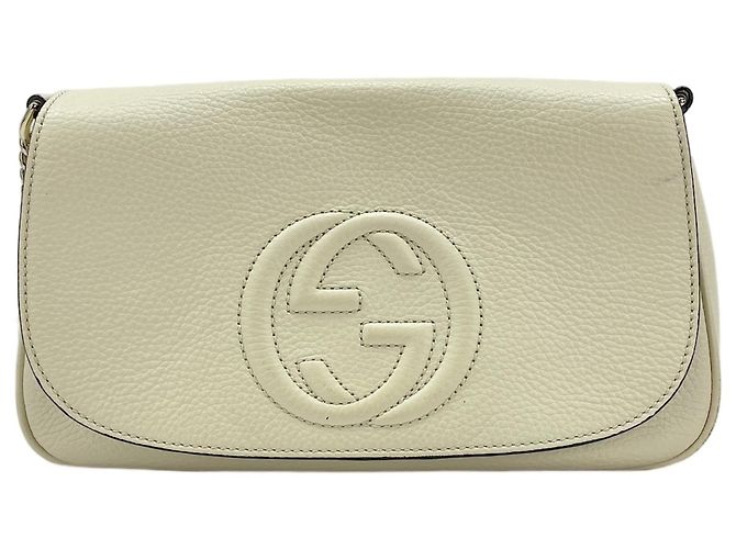 Borsa a Spalla Gucci Soho Bianco - vista 2