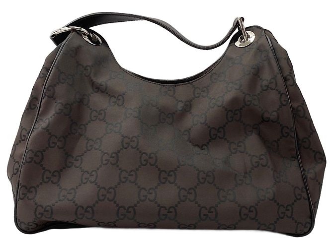 Borsa a tracolla Gucci motivo GG marrone - vista 2