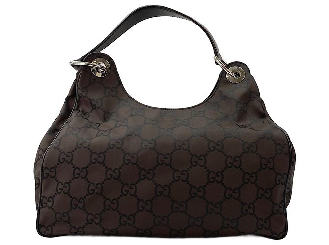Borsa a tracolla Gucci motivo GG marrone - vista 3