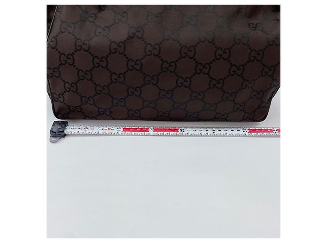 Borsa a tracolla Gucci motivo GG marrone - vista 4