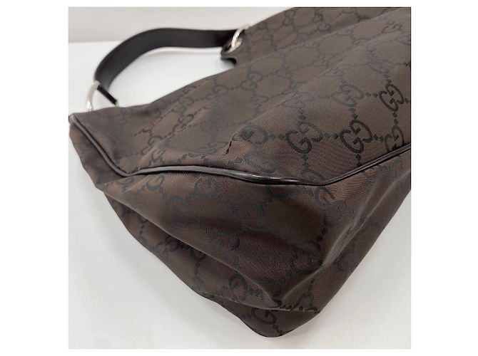 Borsa a tracolla Gucci motivo GG marrone - vista 8