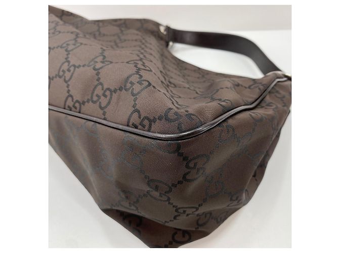 Borsa a tracolla Gucci motivo GG marrone - vista 9