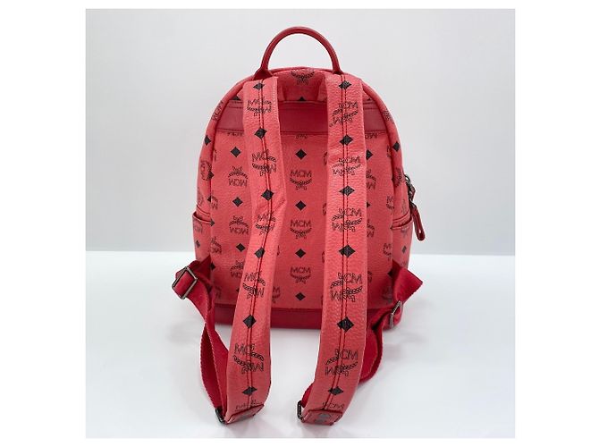 Zaino MCM Stark Small Studded in rosa - vista 10