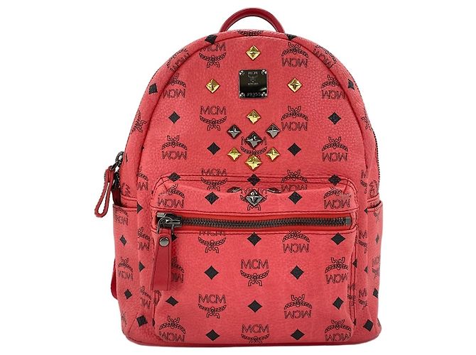 Zaino MCM Stark Small Studded in rosa - vista 2