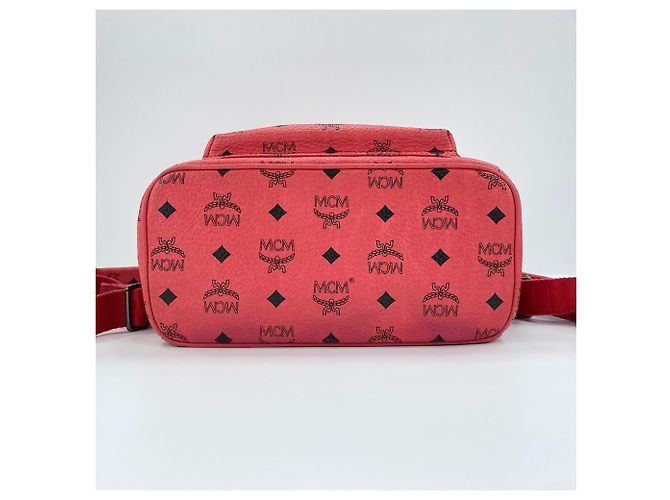 Zaino MCM Stark Small Studded in rosa - vista 7
