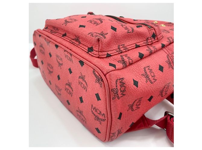 Zaino MCM Stark Small Studded in rosa - vista 9
