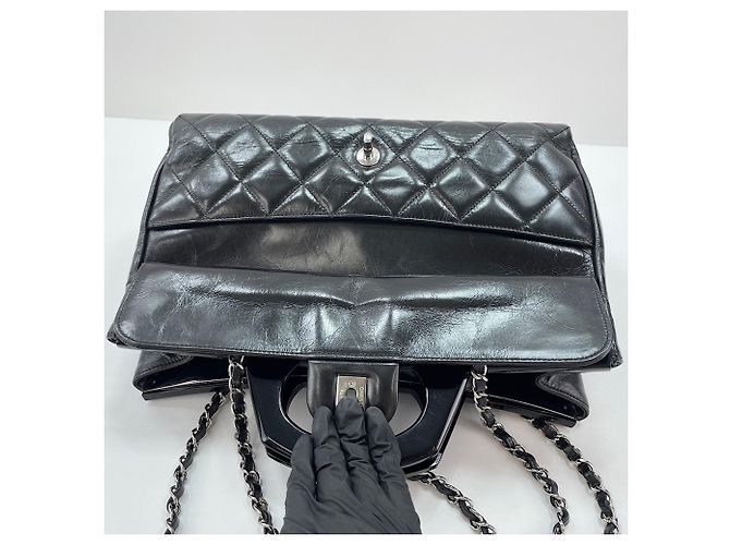 Borsa Tote Chanel CC Delivery in nero - vista 10