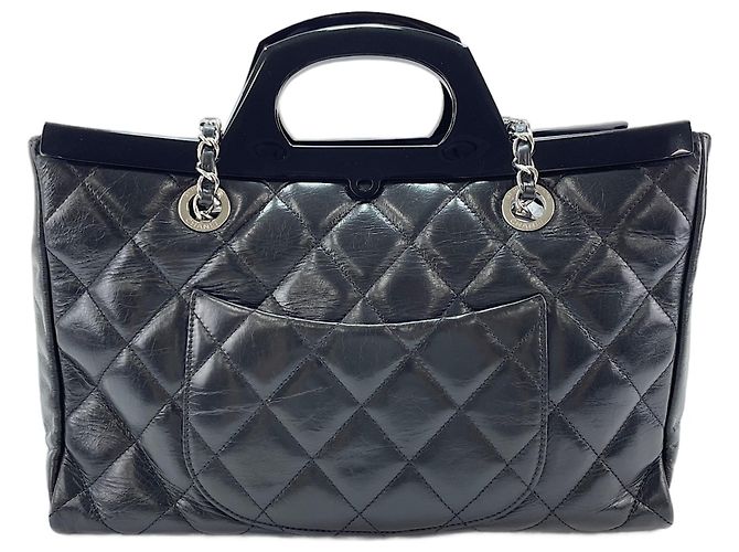 Borsa Tote Chanel CC Delivery in nero - vista 2