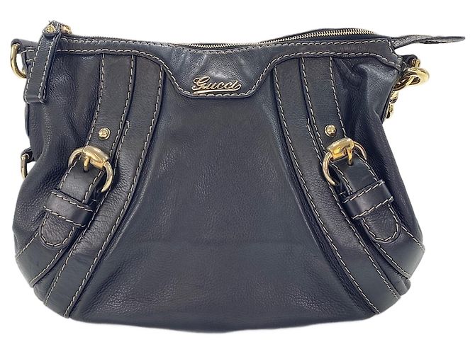 Borsa a Spalla Gucci Old Nero - vista 2