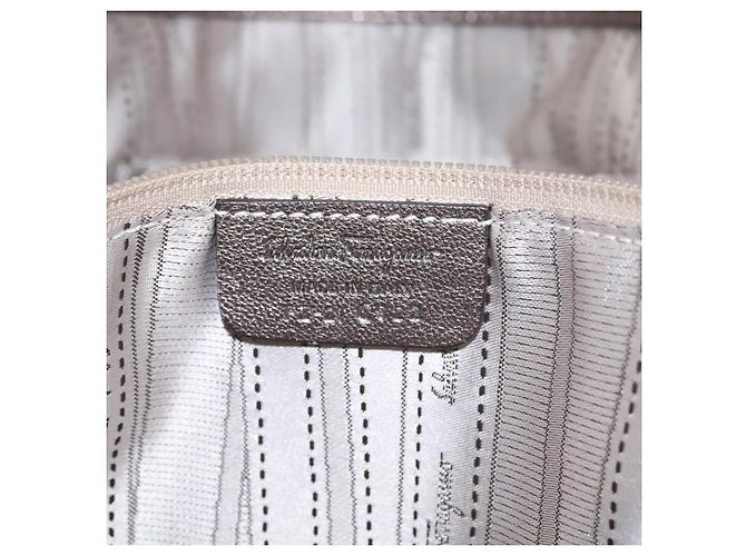Salvatore Ferragamo Sofia Satchel Leder Medium Silber - Ansicht 7
