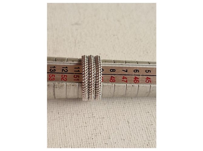Mauboussin Le Premier Jour Ring aus 750/000 Weißgold 3 Reihen Silber - Ansicht 10