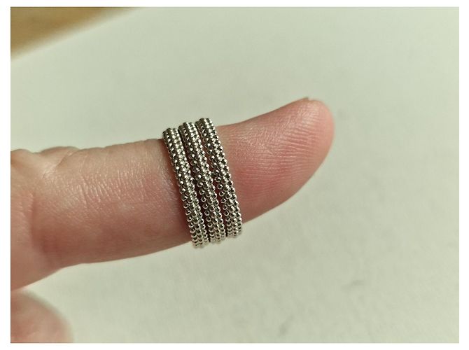 Mauboussin Le Premier Jour Ring aus 750/000 Weißgold 3 Reihen Silber - Ansicht 3