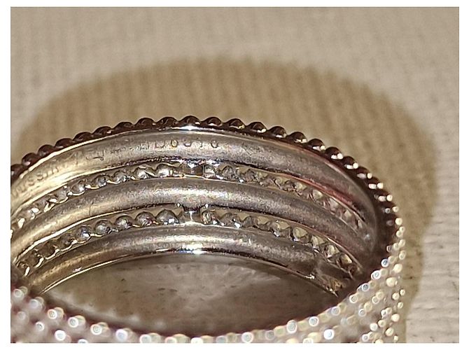 Mauboussin Le Premier Jour Ring aus 750/000 Weißgold 3 Reihen Silber - Ansicht 7