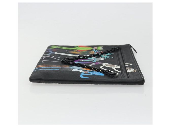 Louis Vuitton LV Friends A4 Estampado Monogram em Couro Taurillon Preto - vista 3