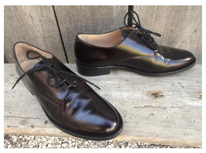 Autre Marque Scarpe derby in vernice nera Nero - vista 2