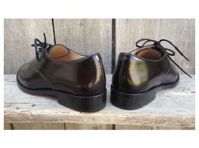 Autre Marque Scarpe derby in vernice nera Nero - vista 3