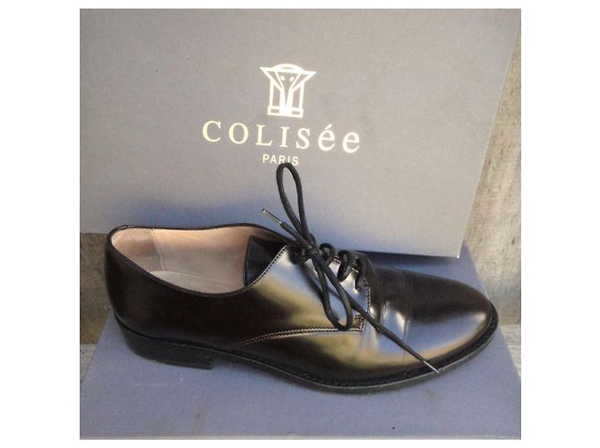 Autre Marque Scarpe derby in vernice nera Nero - vista 4
