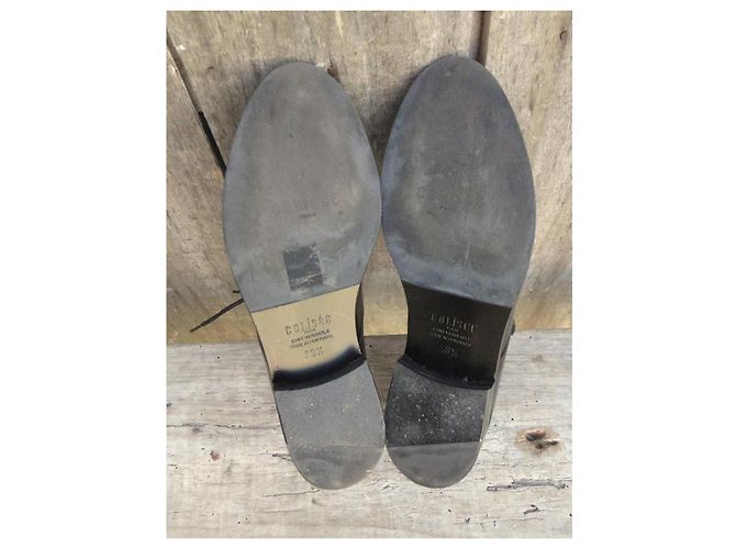 Autre Marque Scarpe derby in vernice nera Nero - vista 8