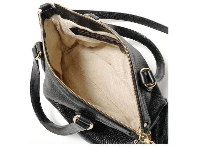 Borsa 2-way in pelle Gucci Soho Nero - vista 11