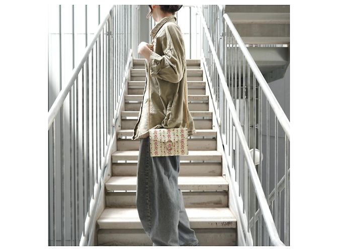 Borsa a tracolla con catena Dionysus Gucci Multicolore - vista 14