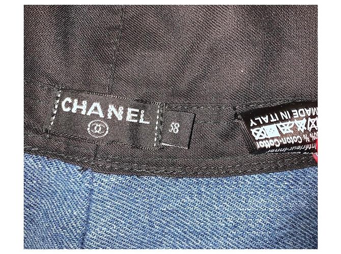 Chanel Denim Bucket Hat mit Rüschenkrempe Blau - Ansicht 5