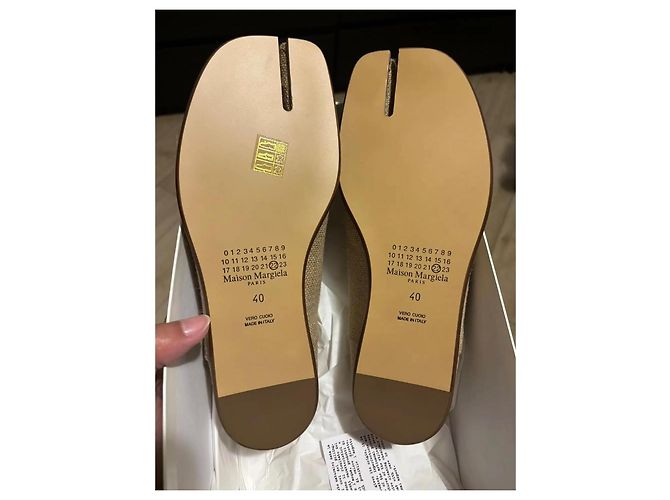 Autre Marque Maison Margiela Tabi Flats Beige Canvas Größe 40 - Ansicht 2