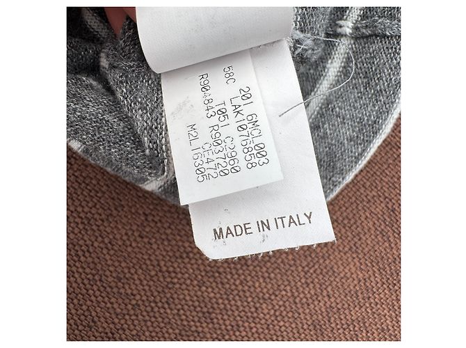 Brunello Cucinelli Herren Polohemd grau gestreift Weiß Rot - Ansicht 6