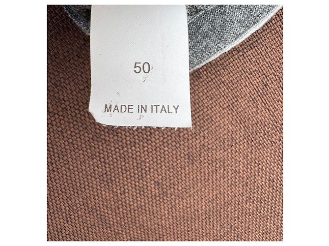 Brunello Cucinelli Herren Polohemd grau gestreift Weiß Rot - Ansicht 7