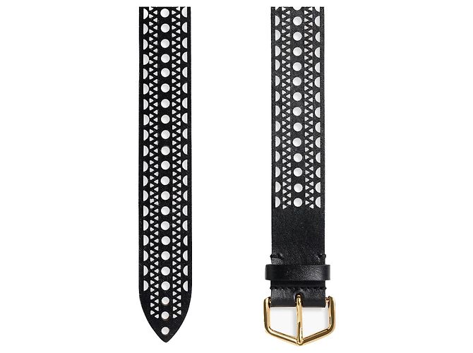 Alaïa Vienne Ledergürtel Schwarz Gold - Ansicht 6