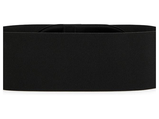 Alaïa Corset-Gürtel aus schwarzem Leder und Elastik - Ansicht 4