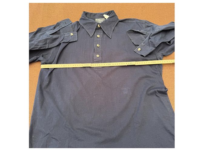 Polo a maniche lunghe Versace Classic V2 Navy Blue Blu scuro - vista 5