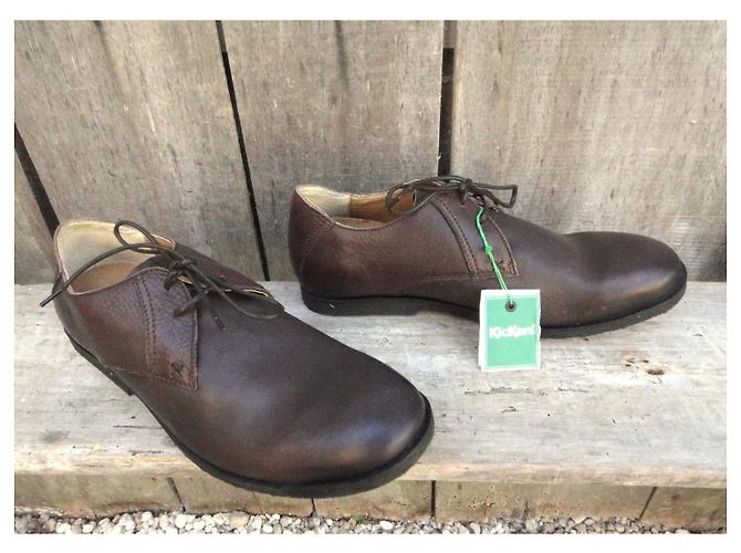 Autre Marque Chaussures Kickers en cuir marron - vue 2