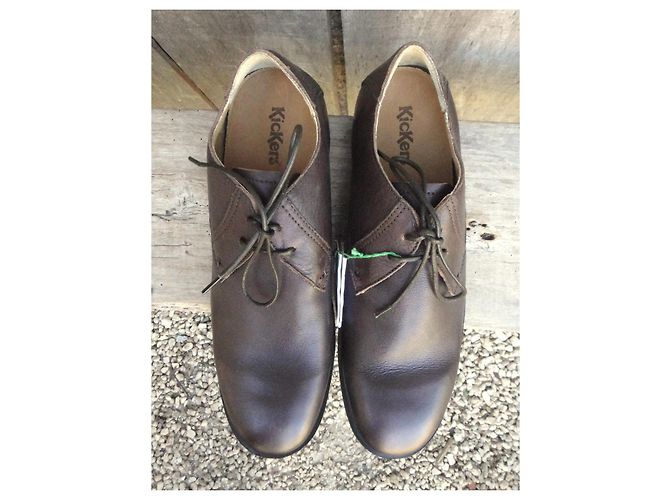 Autre Marque Chaussures Kickers en cuir marron - vue 3