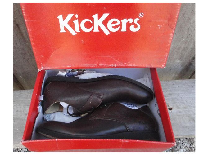 Autre Marque Chaussures Kickers en cuir marron - vue 5