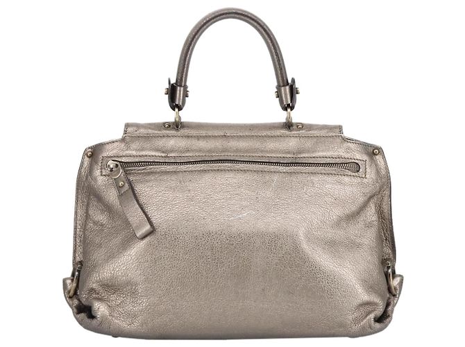 Salvatore Ferragamo Sofia Satchel Leder Medium Silber - Ansicht 2